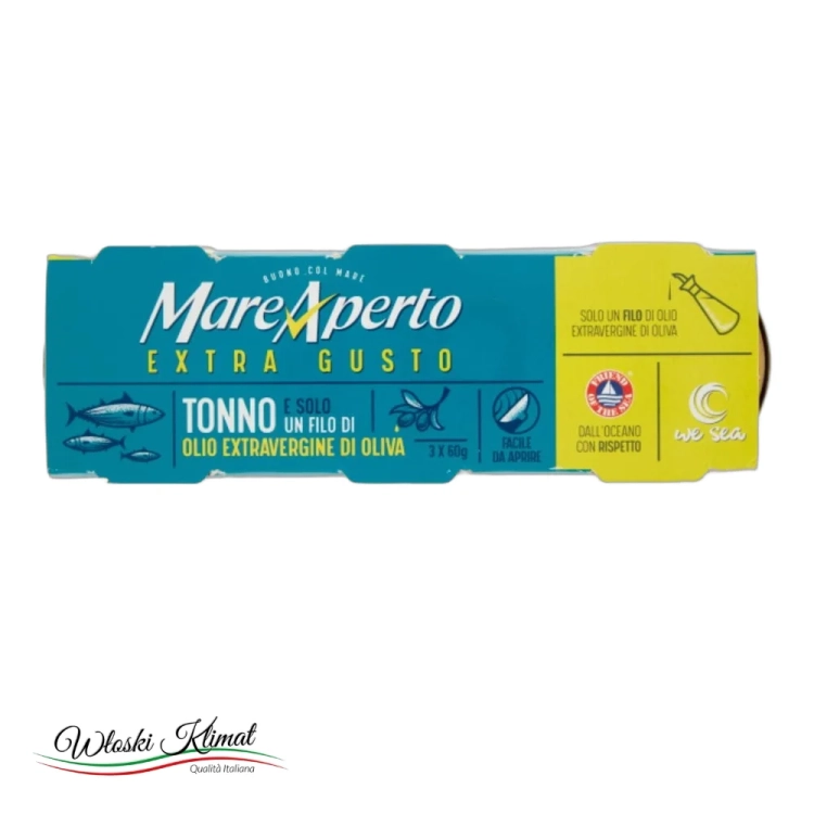 Tuńczyk w puszce Mareaperto 3x60g - widok z przodu / opakowanie
