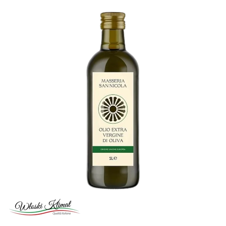 Oliwa z oliwek Extra Vergine Masseria San Nicola 1L - widok z przodu / opakowanie