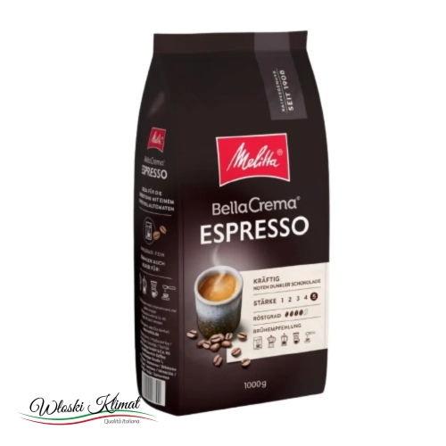 Kawa ziarnista BellaCrema Espresso MELITTA 1kg - widok z przodu / opakowanie
