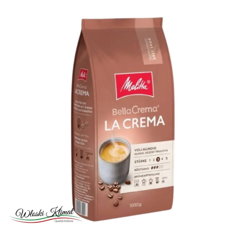 Kawa ziarnista BellaCrema La Crema MELITTA 1kg - widok z przodu / opakowanie
