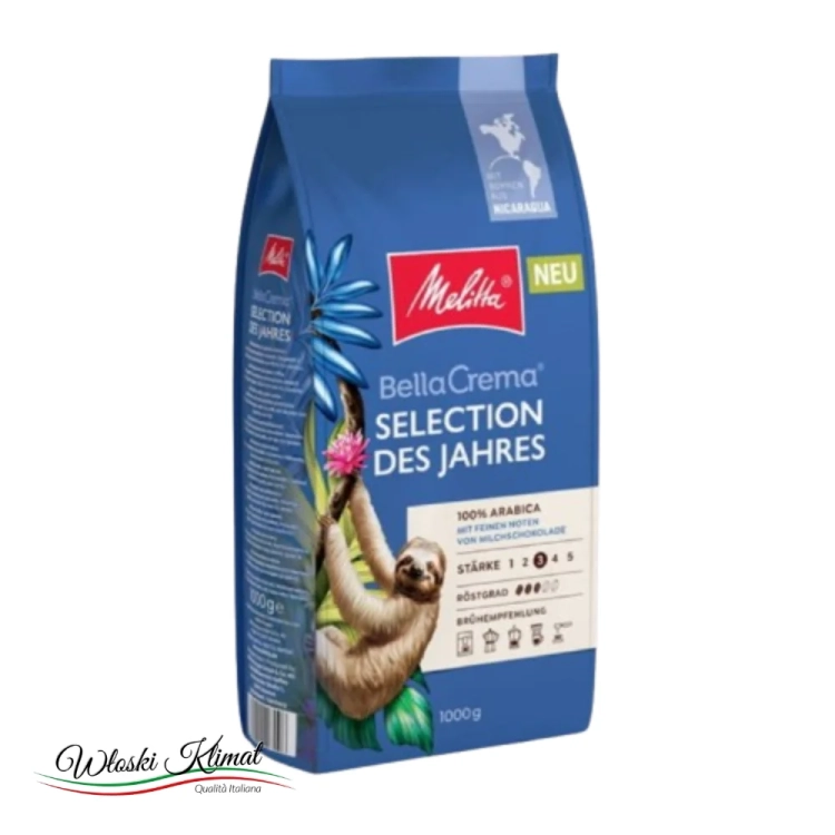 Kawa ziarnista BellaCrema Selection MELITTA 1kg - widok z przodu / opakowanie
