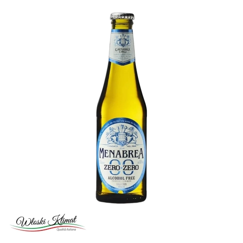 Piwo bezalkoholowe jasne Zero MENABREA 330ml - widok z przodu / opakowanie