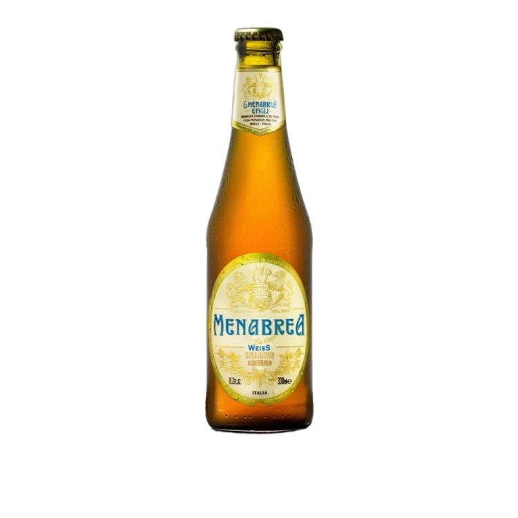 Piwo niefiltrowane Premium Weiss MENABREA 330ml - widok szczegółowy 2