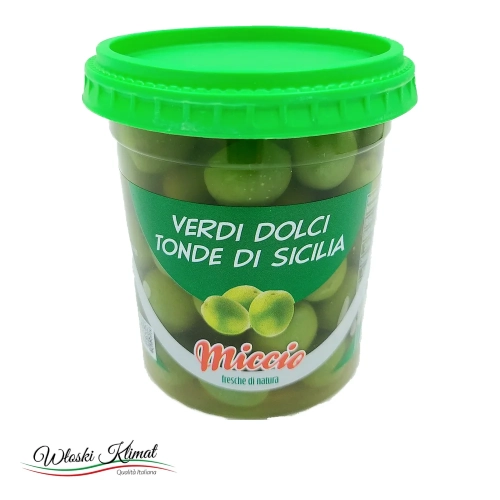 Oliwki zielone Sycylijskie Miccio 200 g - widok z przodu / opakowanie