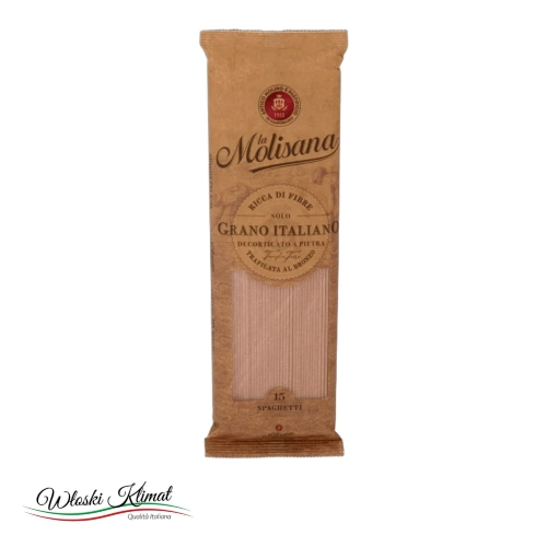 Makaron pełnoziarnisty Spaghetti Molisana 500g - widok z przodu / opakowanie