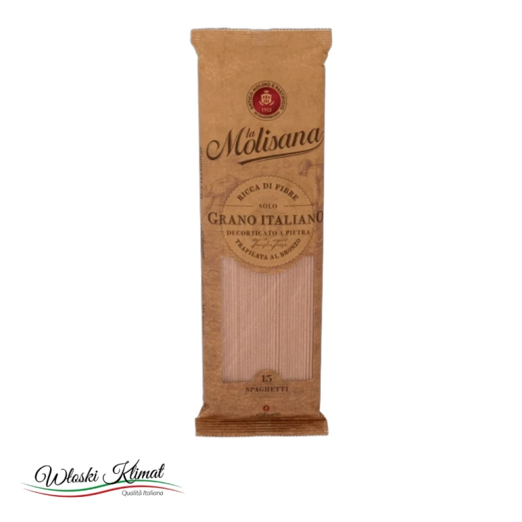 Makaron pełnoziarnisty Spaghetti Molisana 500g - widok z przodu / opakowanie