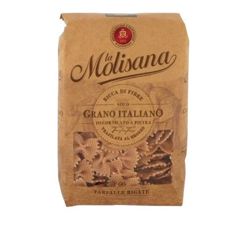 Makaron pełnoziarnisty  kokardki Farafelle Rigate N'66 Molisana 500g - widok szczegółowy 2