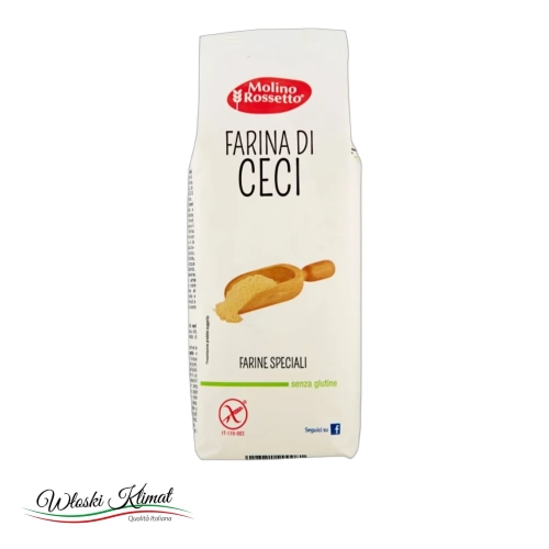 Mąka z ciecierzycy bez glutenu Farina di ceci Molino Rossetto 500g - widok z przodu / opakowanie