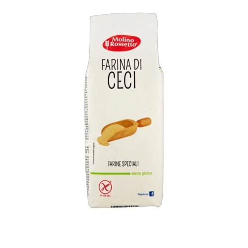 Mąka z ciecierzycy bez glutenu Farina di ceci Molino Rossetto 500g - widok szczegółowy 2