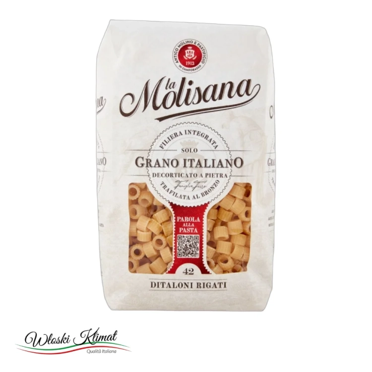 Makaron Ditaloni Rigati n° 42 LA MOLISANA 500g - widok z przodu / opakowanie