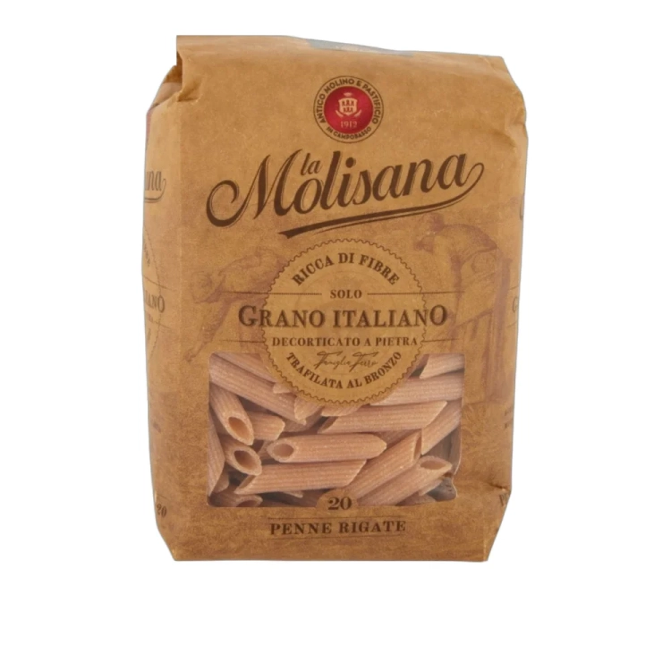 Makaron pełnoziarnisty n°20 Penne Rigate Integrale MOLISANA 500g - widok szczegółowy 2