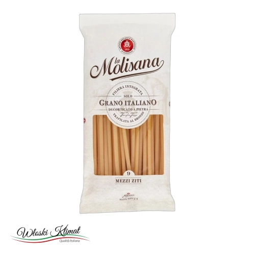 Makaron długie rurki nr 9 Mezzi Zitti LA MOLISANA 500g - widok z przodu / opakowanie