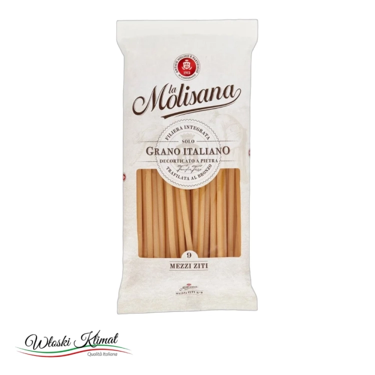Makaron długie rurki nr 9 Mezzi Zitti LA MOLISANA 500g - widok z przodu / opakowanie