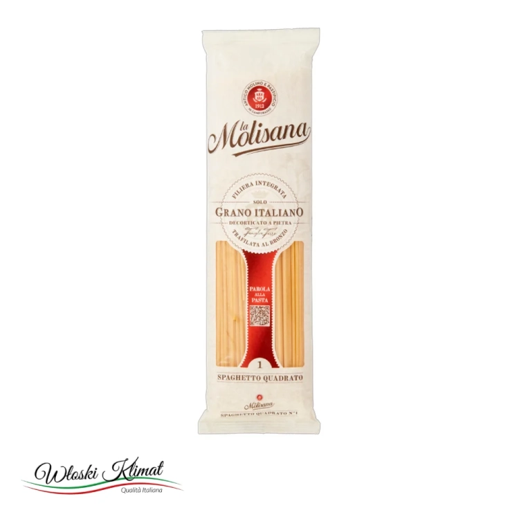 Makaron La Molisana SPAGHETTI QUADRATO 500g - widok z przodu / opakowanie