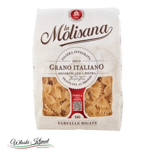 Makaron kokardki La Molisana FARFALLE RIGATE 500g - widok z przodu / opakowanie