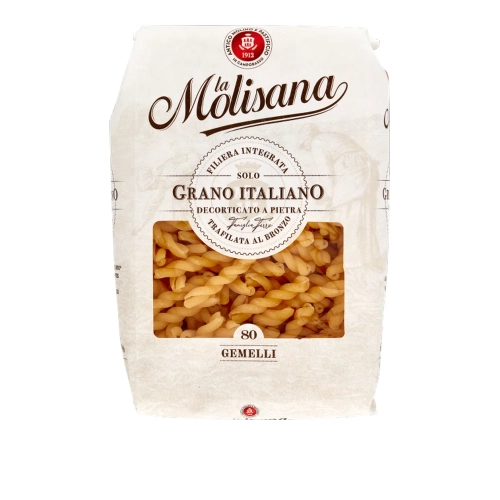 Makaron świderki La Molisana n° 80 GEMELLI 500g - widok szczegółowy 2