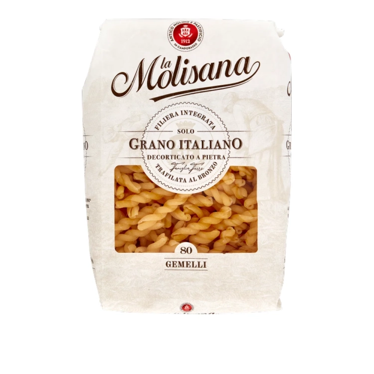 Makaron świderki La Molisana n° 80 GEMELLI 500g - widok szczegółowy 2