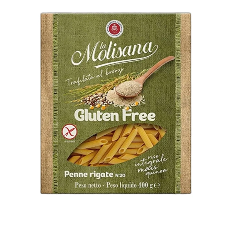 Makaron rurki bez glutenu Penne Rigate gluten free LA MOLISANA 400g - widok szczegółowy 2