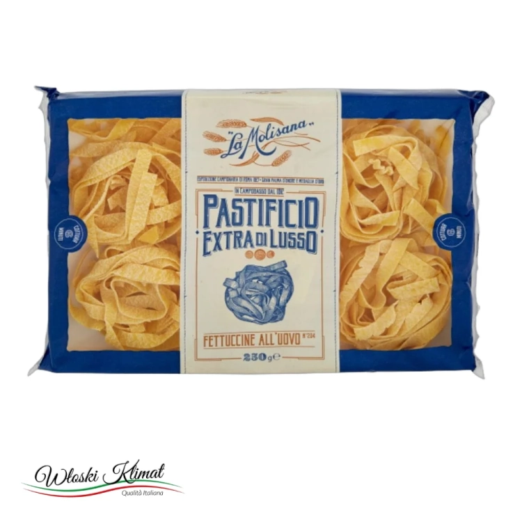 Makaron jajeczny Fettuccine al uovo La Molisana 250g - widok z przodu / opakowanie