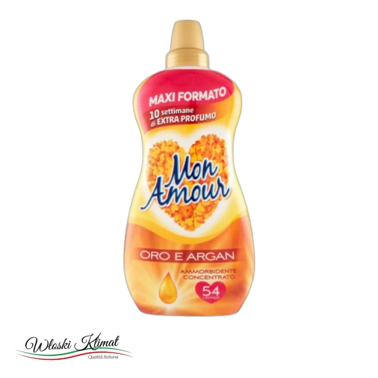 Płyn do płukania koncentrat Oro Argan Extra Profumo Mon Amour 1350ml - widok z przodu / opakowanie
