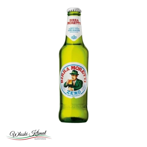 Piwo bezalkoholowe Zero Birra Moretti 330ml - widok z przodu / opakowanie