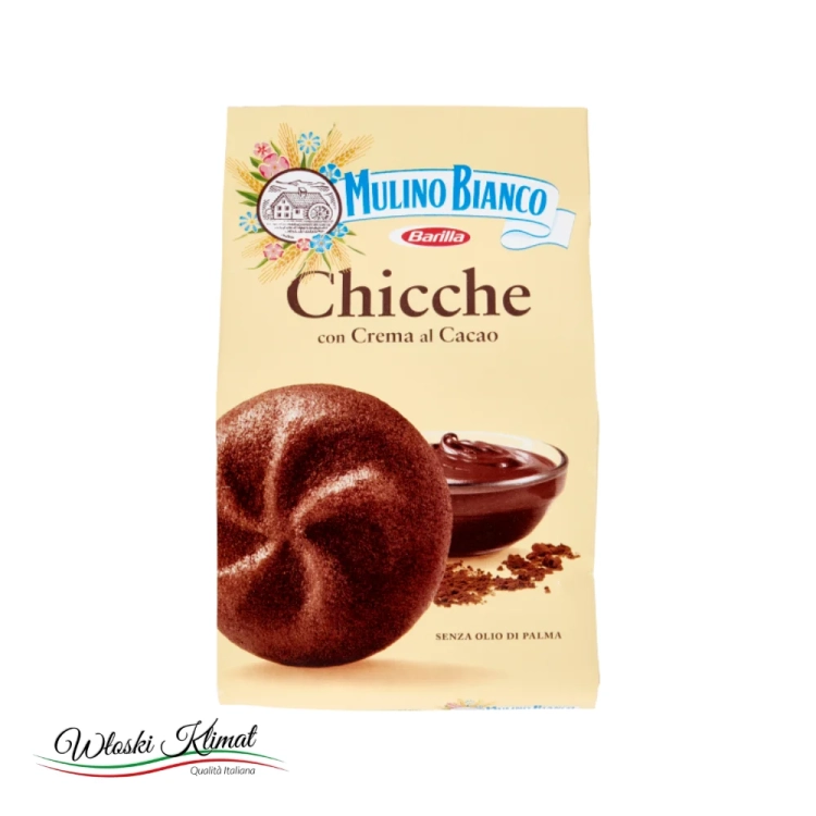 Ciastka kruche nadziewane kremem kakaowym Chicche Mulino Bianco 200 g - widok z przodu / opakowanie