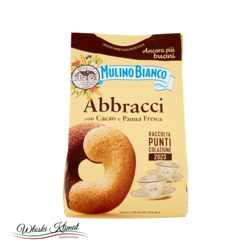 Ciastka kruche śmietankowo kakaowe Abbracci Mulino Bianco 350 g - widok z przodu / opakowanie