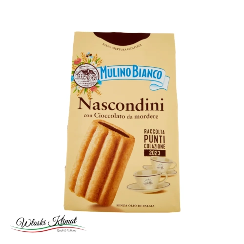 Ciastka kruche nadziewane czekoladą Nascondini Mulino Bianco 330 g - widok z przodu / opakowanie