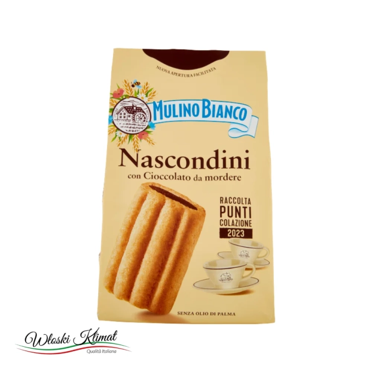 Ciastka kruche nadziewane czekoladą Nascondini Mulino Bianco 330 g - widok z przodu / opakowanie