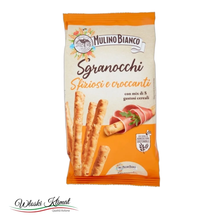 Grissini paluszki chlebowe SGRANOCCHI Mulino Bianco 210g - widok z przodu / opakowanie