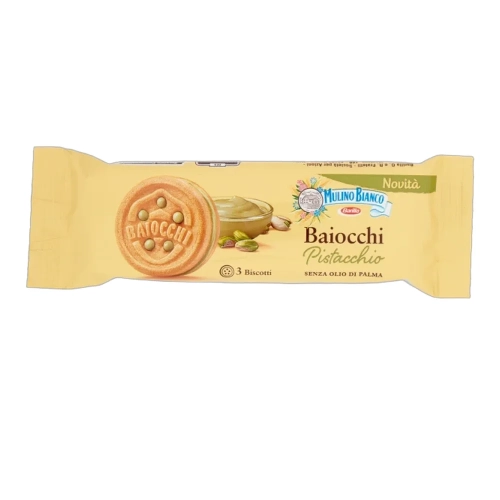 Ciastka z nadzieniem pistacjowym Baiocchi Mulino Bianco 28g - widok szczegółowy 2