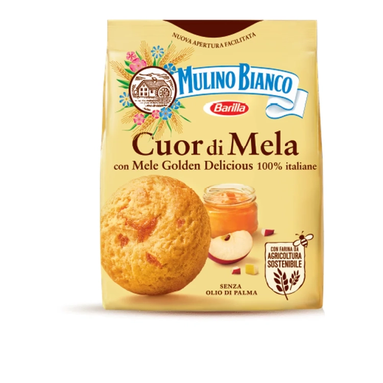 Ciastka z dżemem jabłkowym Mulino Bianco CUOR di MELA 300 g - widok szczegółowy 2