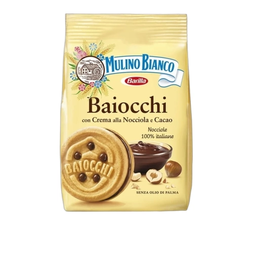Ciastka z nadzieniem kakaowo- orzechowym BAIOCCHI Mulino Bianco 260g - widok szczegółowy 2