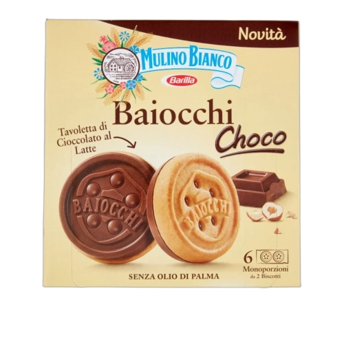 Ciastka z kremem czekoladowo orzechowym  Baiocchi Choco MULINO BIANCO 144g - widok szczegółowy 2