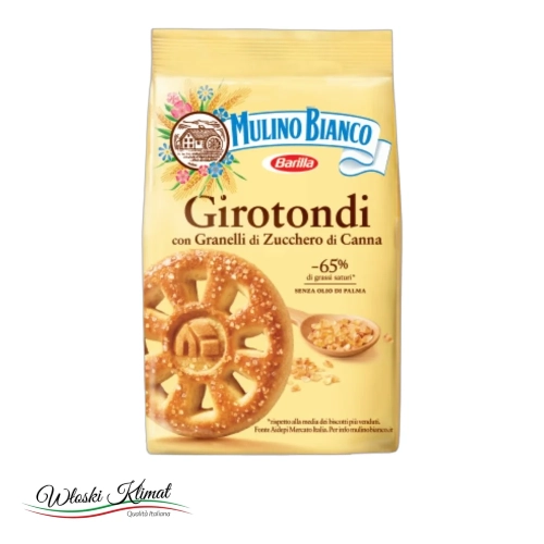 Ciastka kruche z kryształkami cukru Girotondi Mulino Bianco 350g - widok z przodu / opakowanie