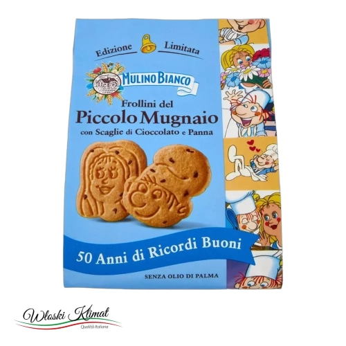 Ciastka dla dzieci z kawałkami czekolady Piccolo Mugnaio Mulino Bianco 300g - widok z przodu / opakowanie