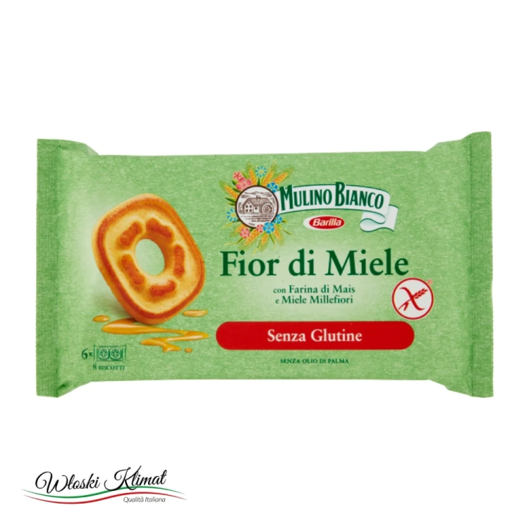 Ciasteczka bez glutenu Fior di Miele Mulino Bianco x 6 250 g - widok z przodu / opakowanie