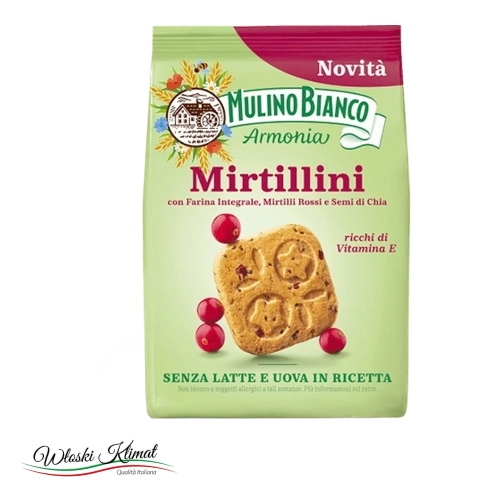 Ciastka kruche  z żurawiną Mulino Bianco MIRTILLINI 270g - widok z przodu / opakowanie