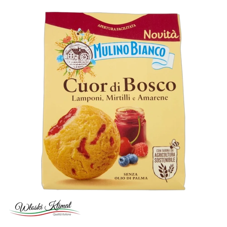Ciastka z nadzieniem z owoców leśnych Cuor di Bosco Mulino Bianco 300g - widok z przodu / opakowanie