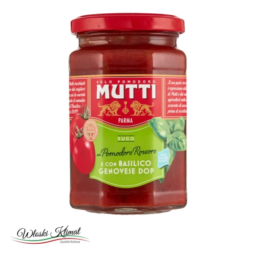 Sos pomidorowy z bazylią klasyczny Sugo Semplice MUTTI 280g - widok z przodu / opakowanie