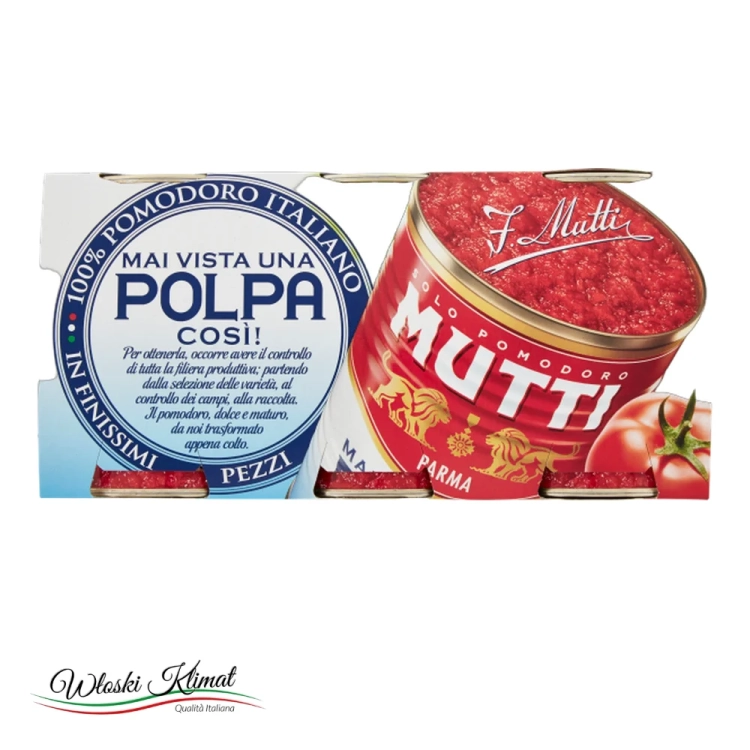 Pulpa pomidorowa MUTTI 3x400g 1,2kg - widok z przodu / opakowanie