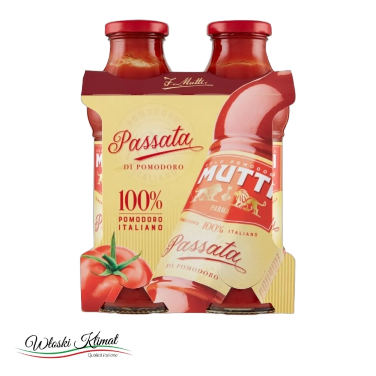 Przecier z Pomidorów Passata di pomodoro MUTTI 2x400g - widok z przodu / opakowanie