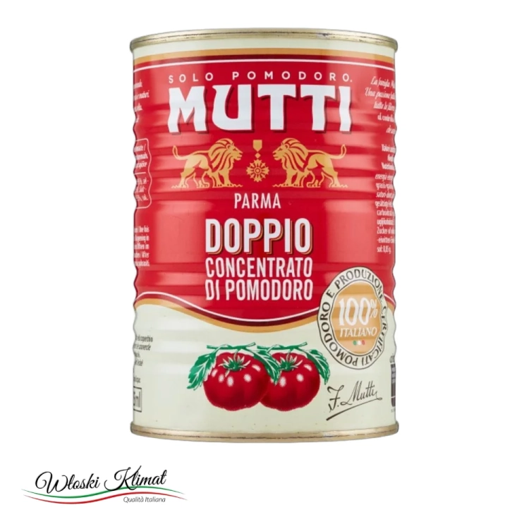 Koncentrat pomidorowy podwójny Doppio Concentrato di Pomodoro Mutti 440g - widok z przodu / opakowanie