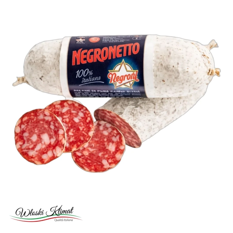 Kiełbasa Salami w kawałku Negroni 220g - widok z przodu / opakowanie