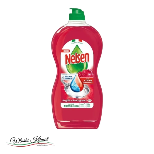 Płyn do mycia naczyń Glinka i Granat Argilla e Melograno Nelsen 850ml - widok z przodu / opakowanie