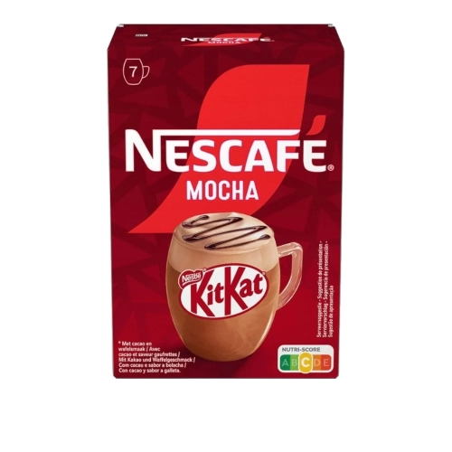 Kawa rozpuszczalna w saszetkach waflowo - czekoladowa Nescafe Mocha Cafe KITKAT 147g - widok szczegółowy 2