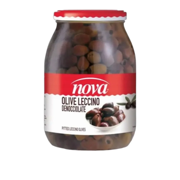 Oliwki czarne drylowane Leccino w słoiku Olive NOVA 1062ml - widok szczegółowy 2