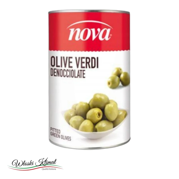 Oliwki zielone bez pestki drylowane Olive Verdi Nova 4250ml - widok z przodu / opakowanie