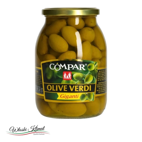 Oliwki zielone olbrzymie Olive Giganti Compar NOVA 1062ml - widok z przodu / opakowanie