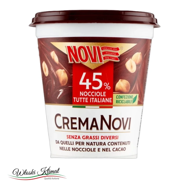Krem orzechowy 45% Nocciole Italiane Crema NOVI 200g - widok z przodu / opakowanie
